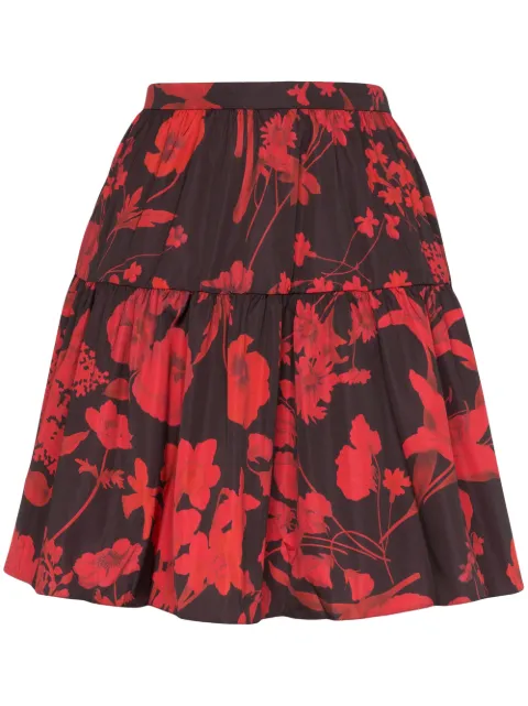 Valentino Garavani tiered floral print mini skirt
