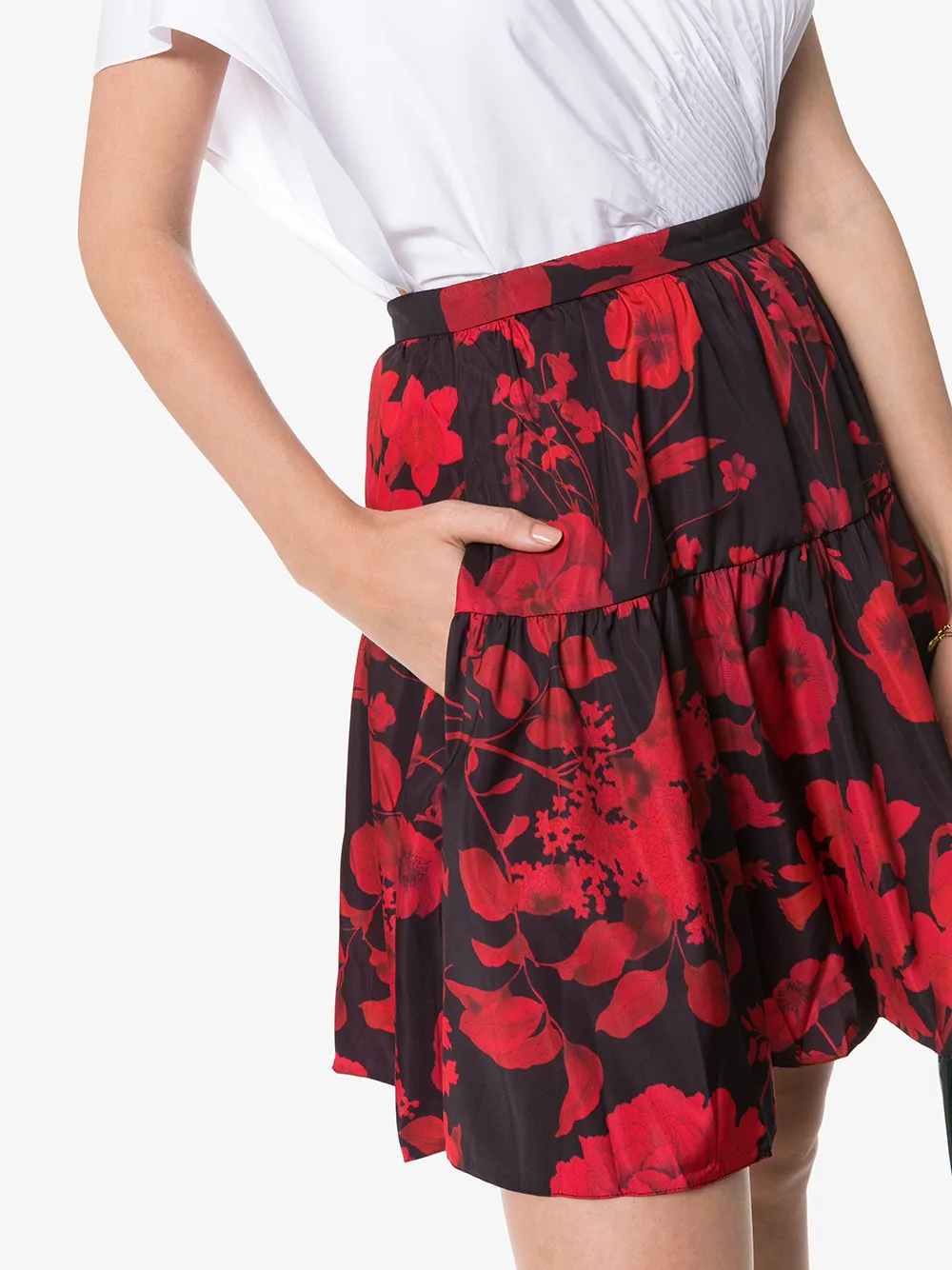 Valentino Garavani Rok met bloemenprint Rood