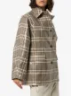 KASSL Editions point-collar coated check coat