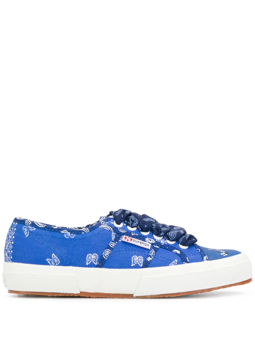 Alanui Sneakers ALANUI ALANUI X SUPERGA PAISLEY BANDANA PRINT SNEAKERS - BLUE
