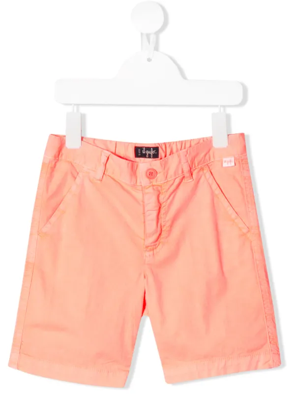 orange chino shorts