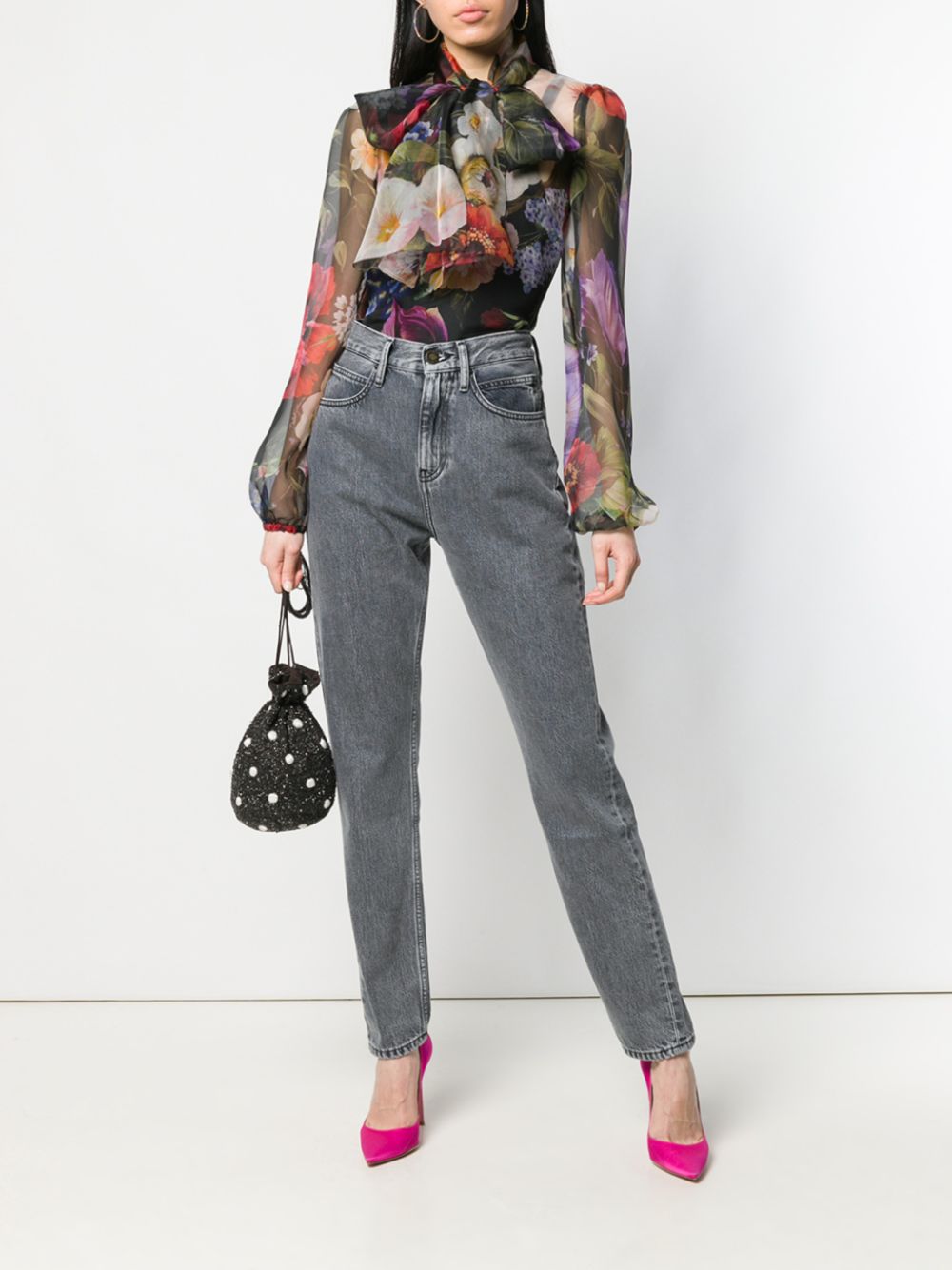 фото Dolce & Gabbana блузка с цветочным принтом