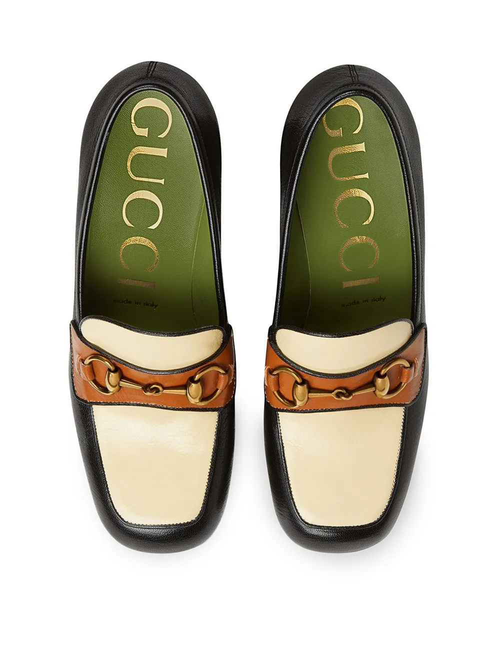 leather platform loafer with horsebit