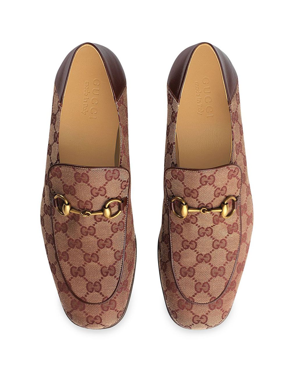 фото Gucci лоферы Horsebit с узором GG