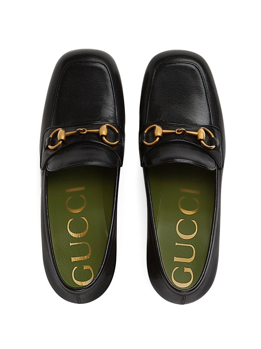 gucci leather platform loafers