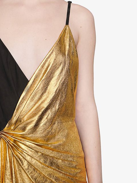 gucci black and gold dress