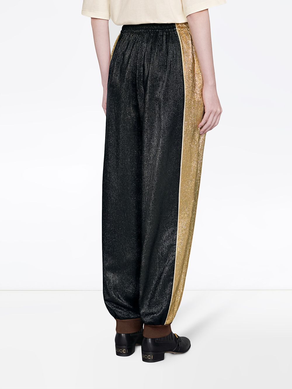 Shop Gucci Crêpe lurex harem style pant with Express Delivery - FARFETCH