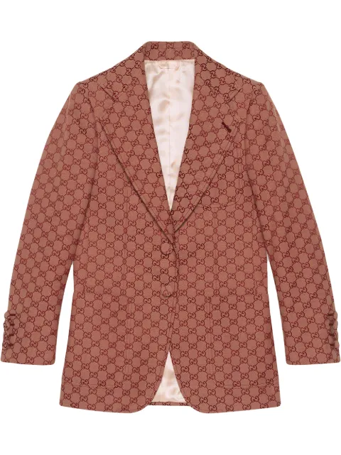 gucci print blazer