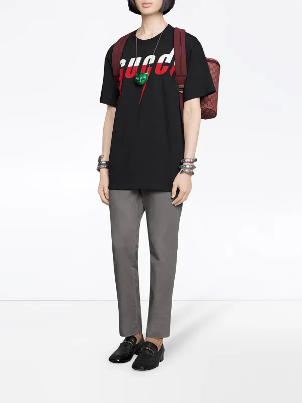 Gucci Blade logo-print Cotton T-shirt - Farfetch