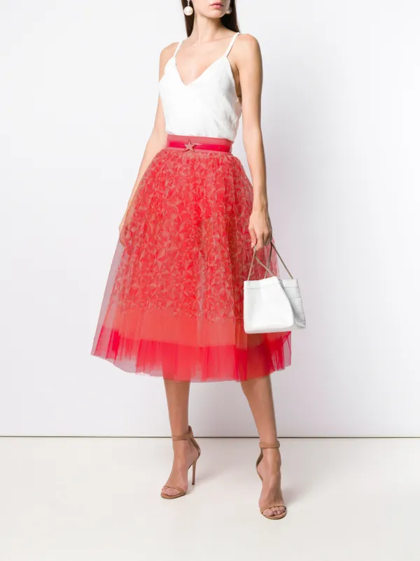 スカート Elisabetta Franchi TULLE SKIRT WITH LACE DECORATIONS Skirt in tulle fabric with lace decorations | Elisabetta Franchi