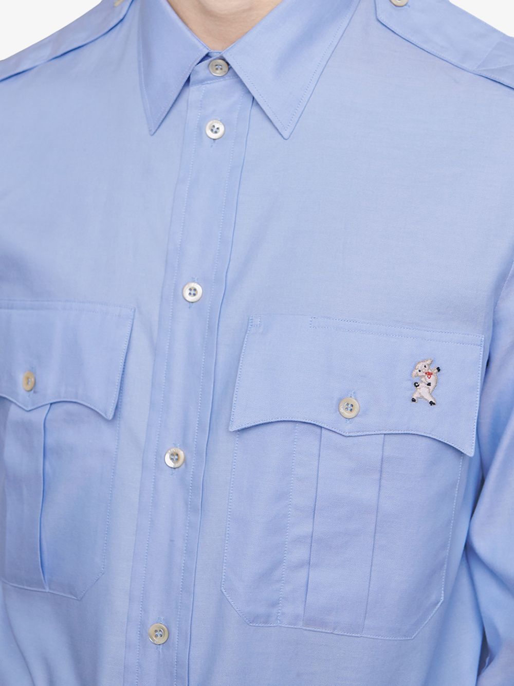 фото Gucci рубашка оксфорд с вышивкой