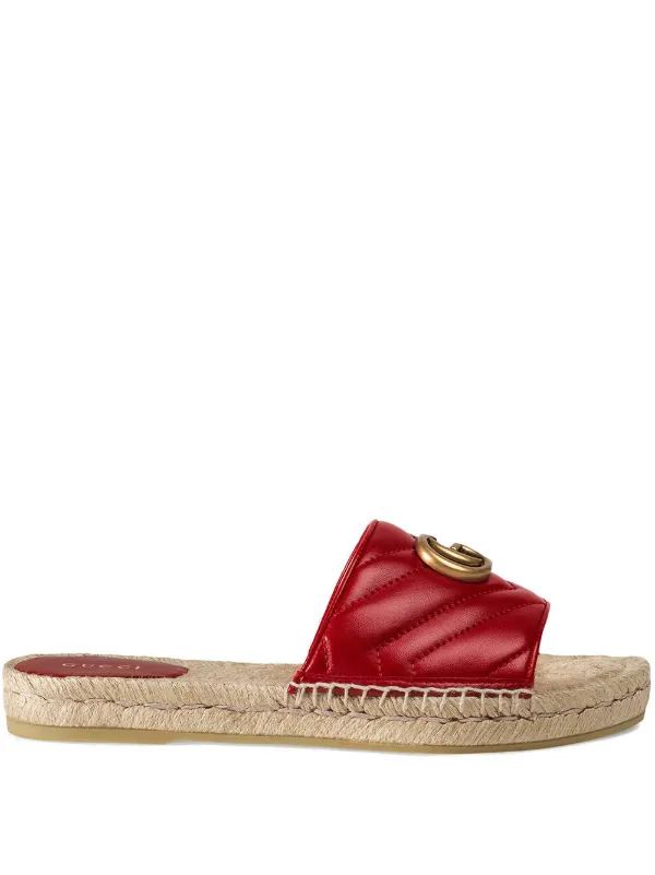 red espadrille sandal