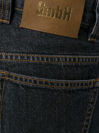 zipped straight-leg jeans展示图