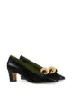 Image 2 of Gucci Leather mid-heel pump with half moon GG