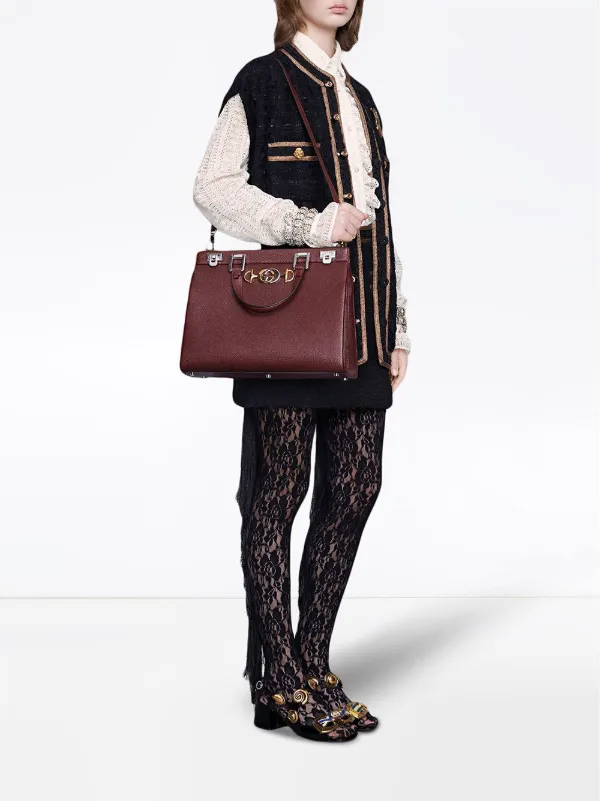 gucci zumi grainy leather small shoulder bag