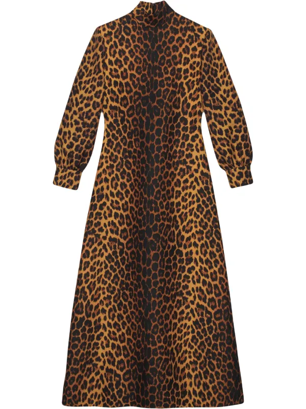 gucci leopard print dress