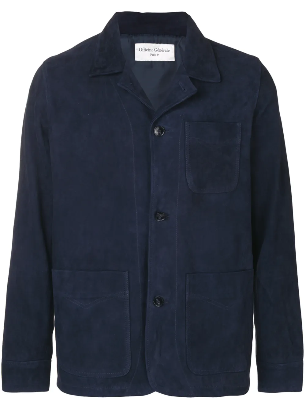 Officine Generale Tops OFFICINE GENERALE JACKE MIT KNÖPFEN - BLAU