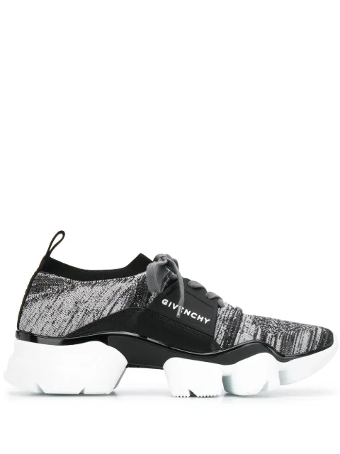 Click to view more detailed imagery on our partner's website Givenchy Black & White Men's Jaw Sock Sneakers In Grey