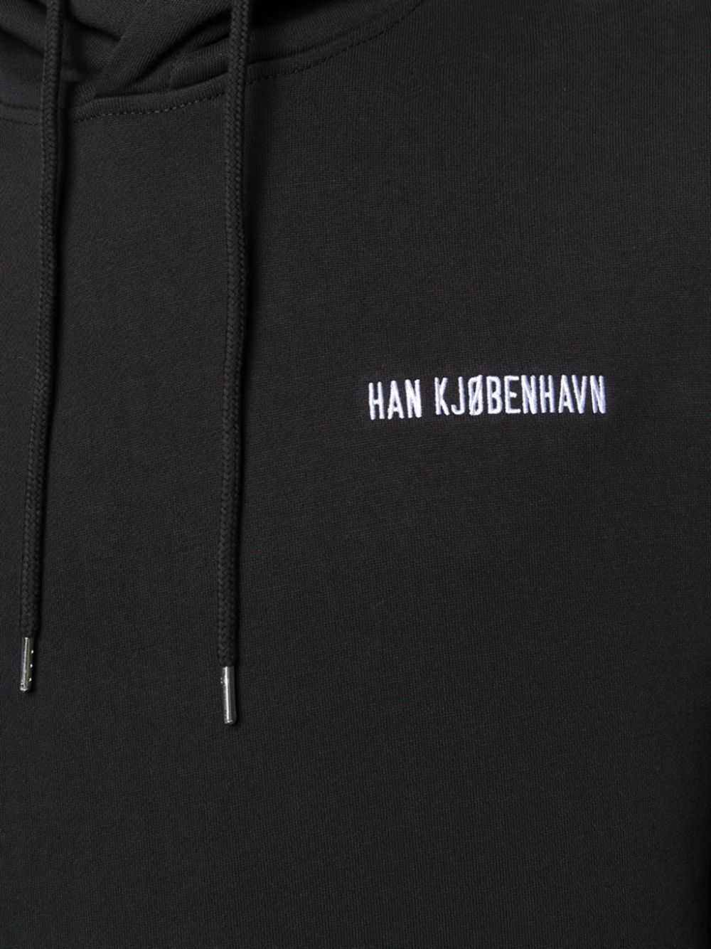 HAN KJØBENHAVN LOGO刺绣连帽衫 - 黑色