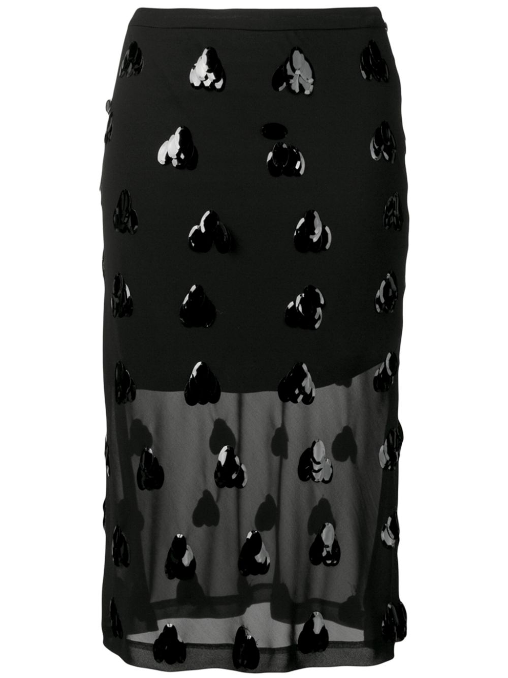 фото McQ Alexander McQueen полупрозрачная юбка с отделкой пайетками