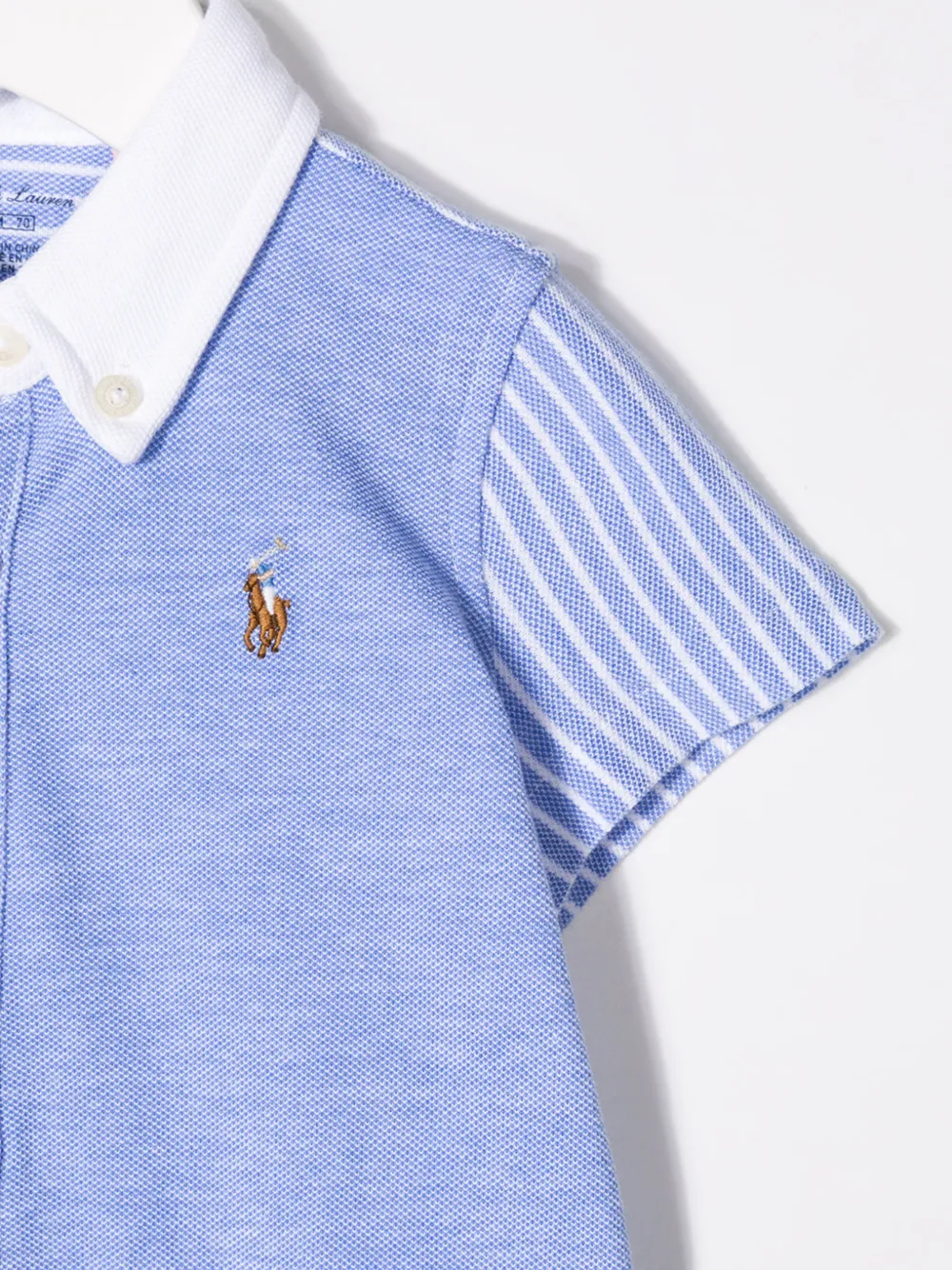 POLO RALPH LAUREN KIDS Romper met geborduurd logo Blauw