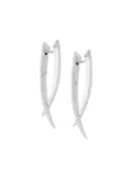 Shaun Leane Sabre diamond crossover earrings - Silver