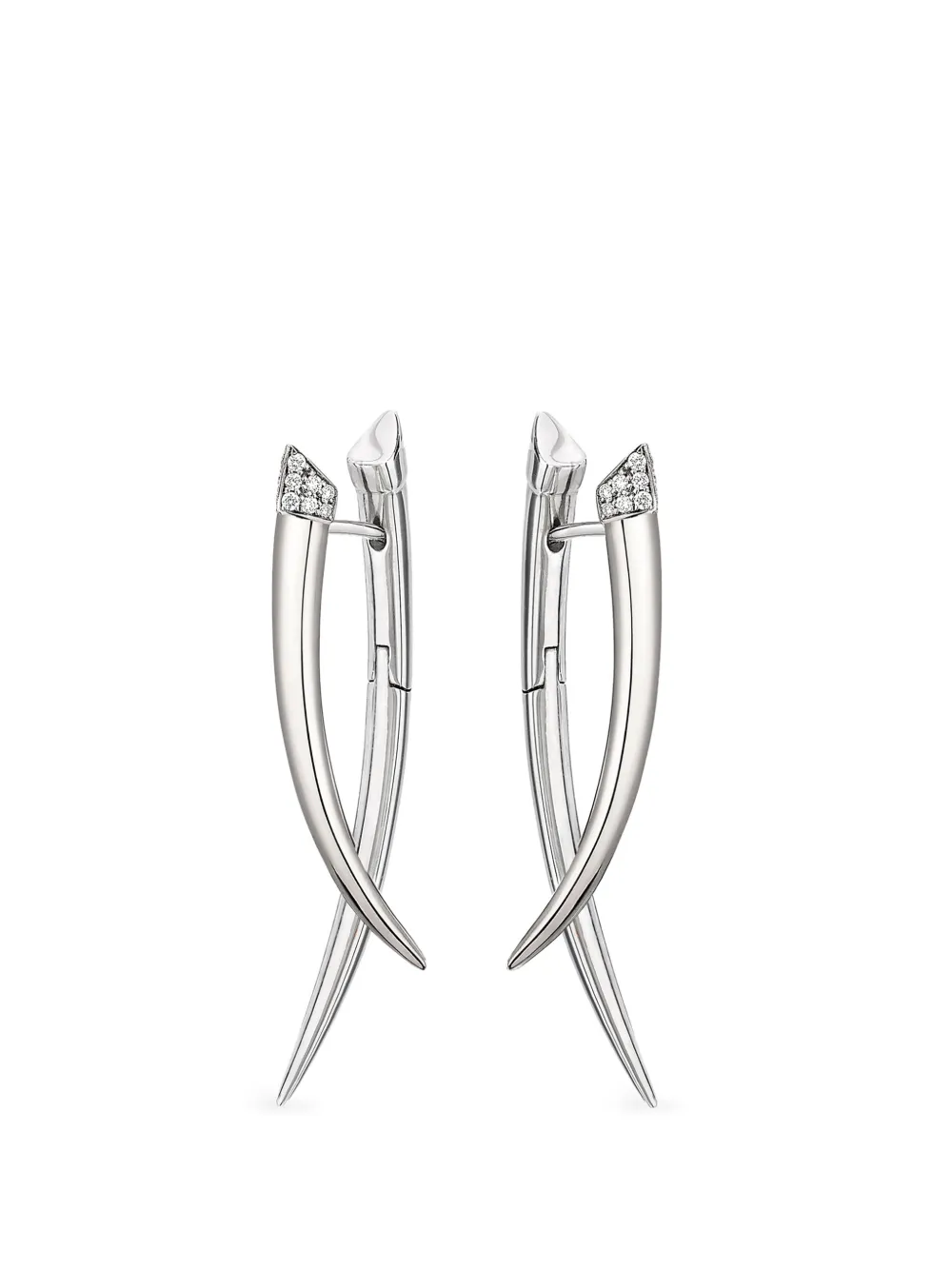Shaun Leane Sabre diamond crossover earrings