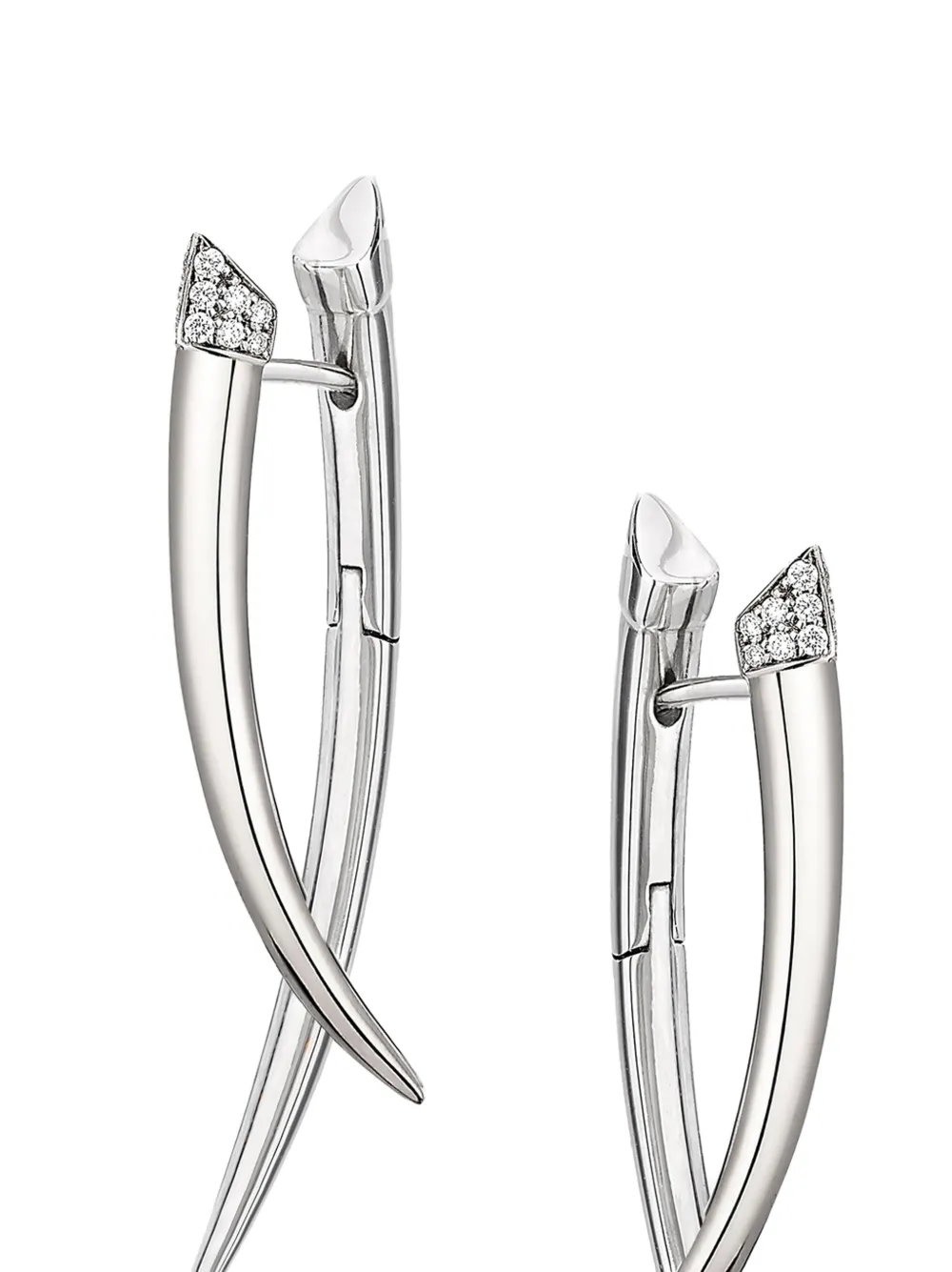 Shaun Leane Sabre Diamond Crossover Earrings | Silver | FARFETCH