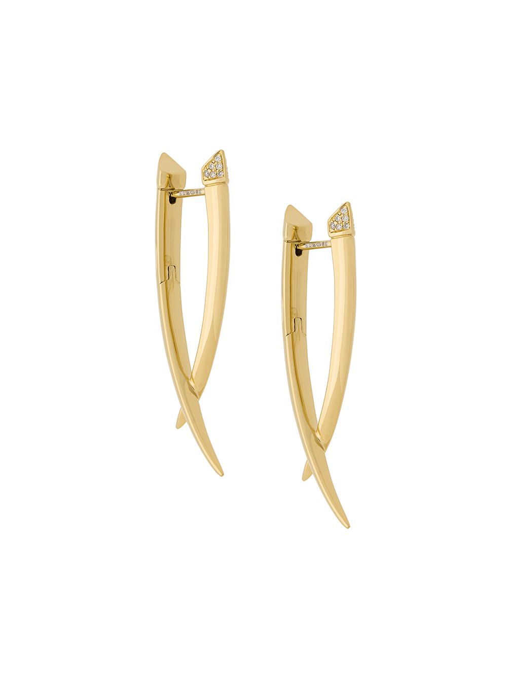 фото Shaun leane sabre diamond crossover earrings