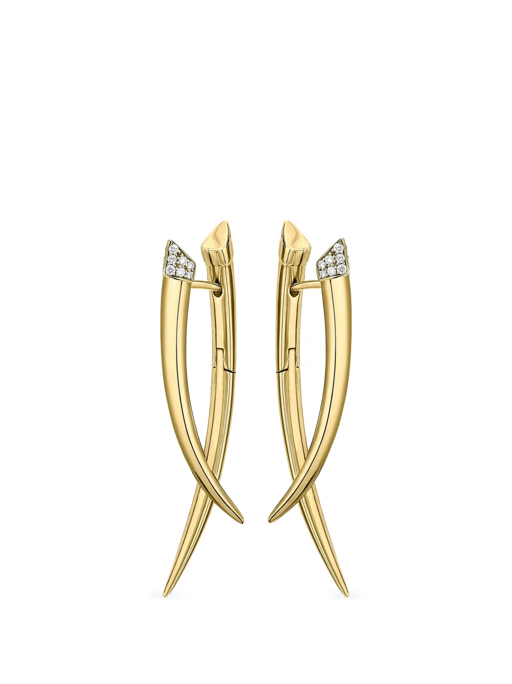 Shaun Leane Sabre diamond crossover earrings