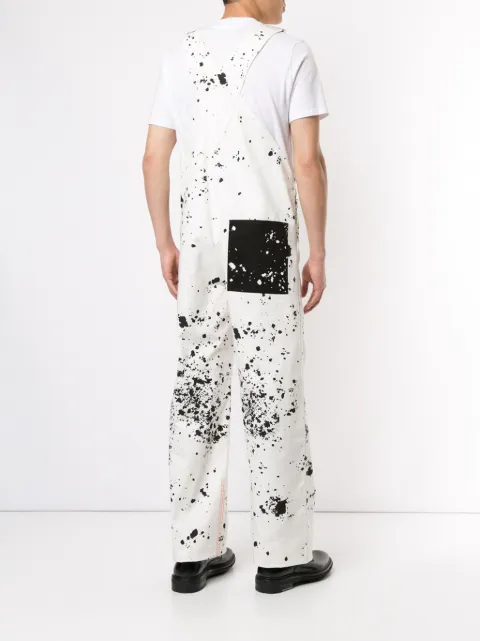 Shop White Black Oamc Paint Splat Overalls With Express Delivery Farfetch