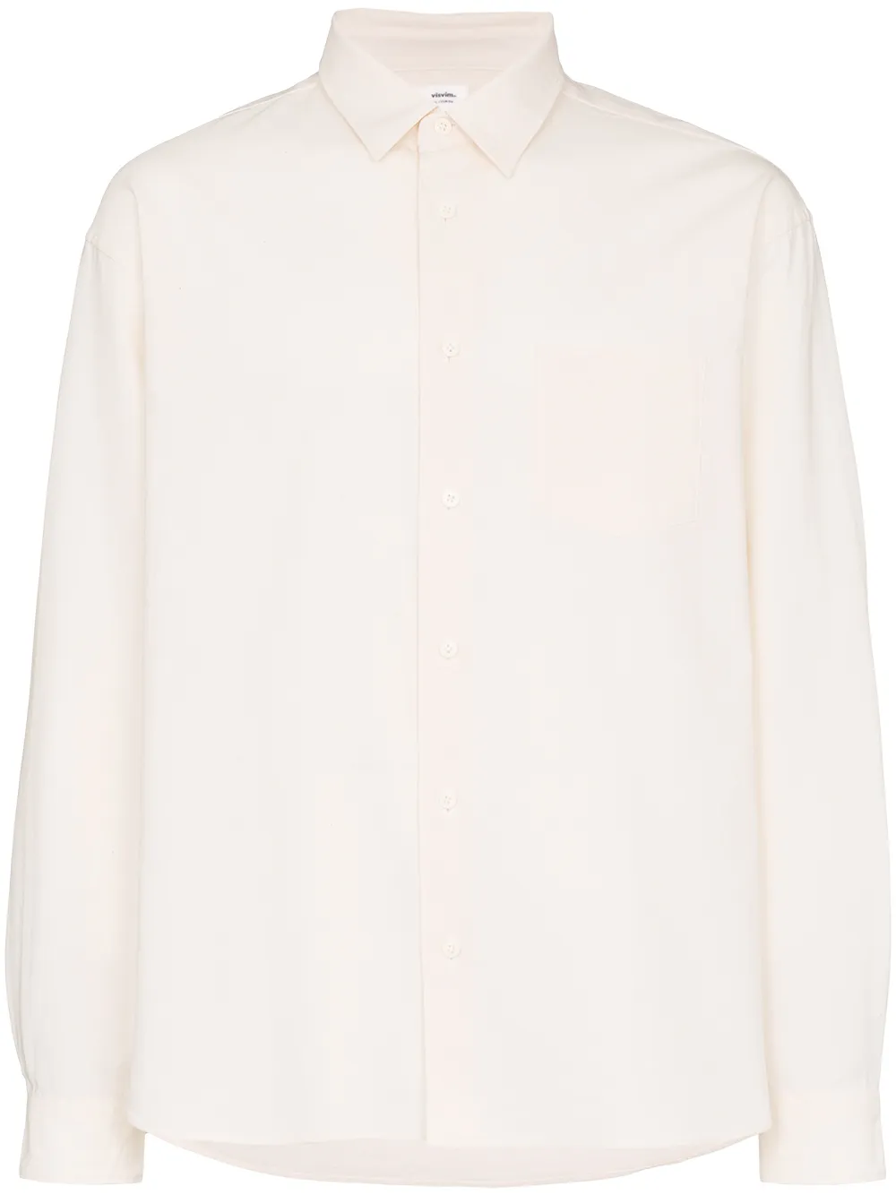 Visvim T-shirts VISVIM IRVING PATTERN-TRIMMED SHIRT - NEUTRALS