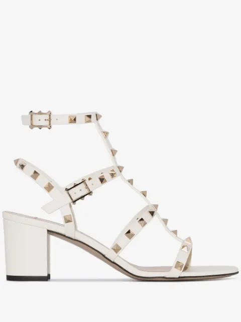 Valentino Garavani Rockstud calfskin ankle strap sandal 60 mm
