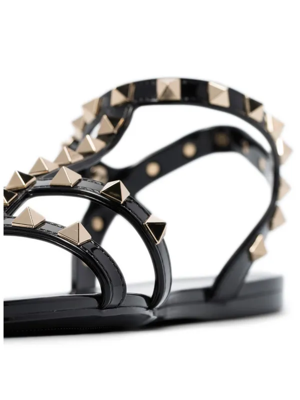 valentino black jelly sandals