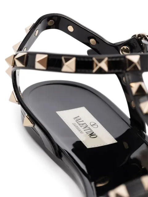 valentino silver jelly sandals