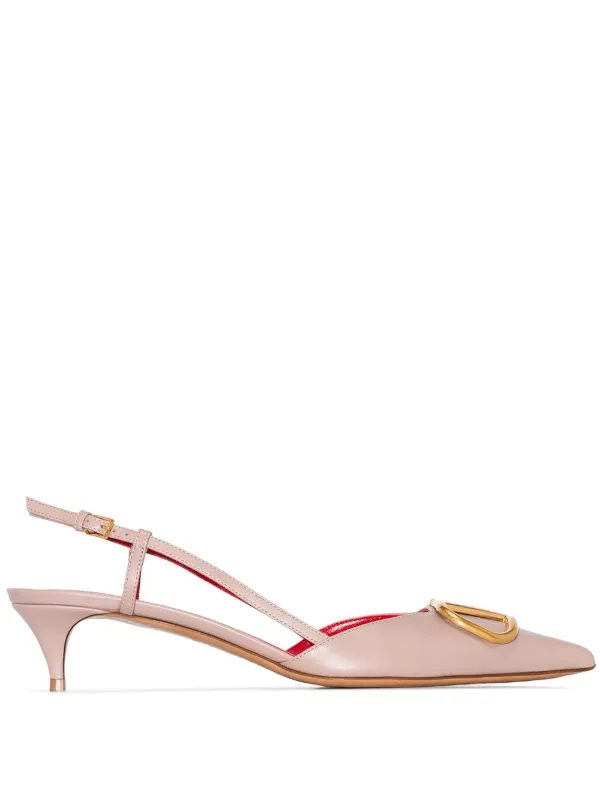 【関税&送料込】Valentino Garavani Vlogo Signature Slingback Vlogo Signature Slingback Pump In Calfskin Leather 80mm for