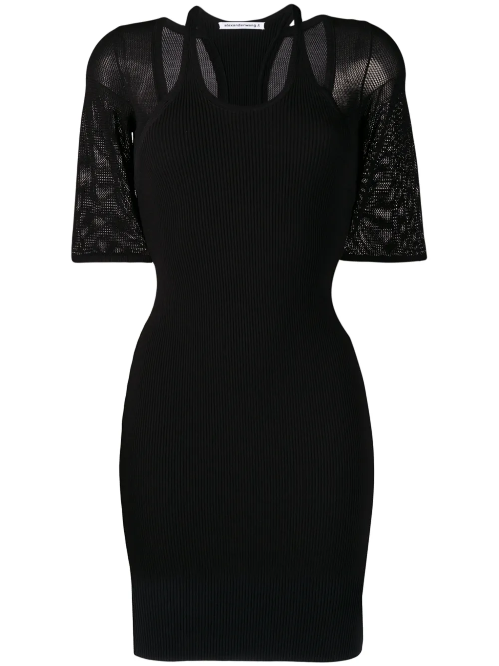 T By Alexander Wang mesh layered mini dress $661 - Buy SS19 Online - Fast Global Delivery, Price