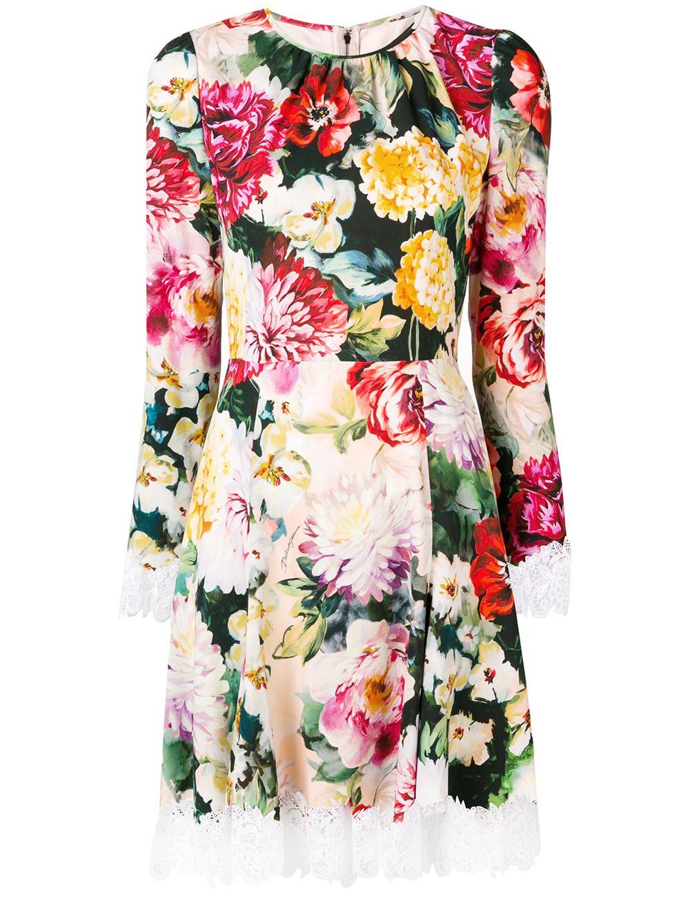 Dolce And Gabbana Vestido Midi Com Estampa Floral Farfetch 5293