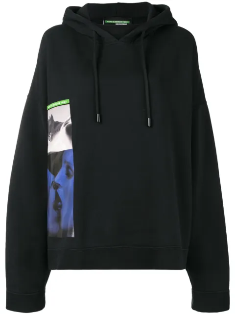 DSQUARED2 sudadera oversize con capucha y estampado gráfico