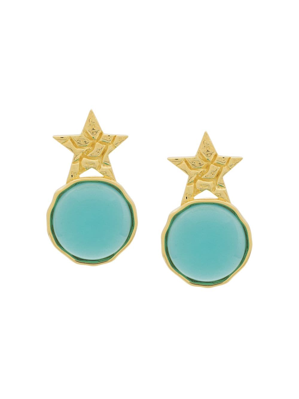 фото Eshvi star turquoise glass earrings