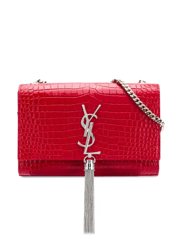 ysl white bag with tassel