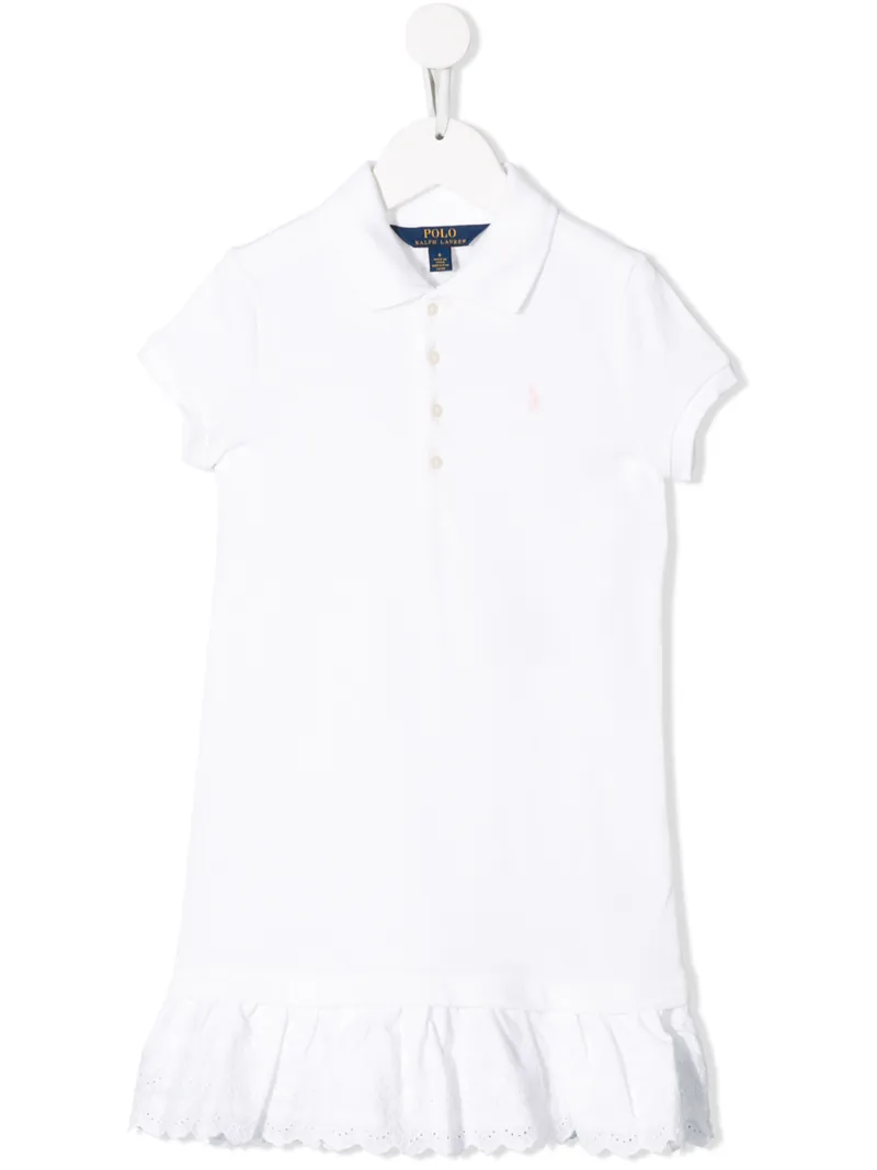 Ralph Lauren Kids платье-рубашка с воротником-поло