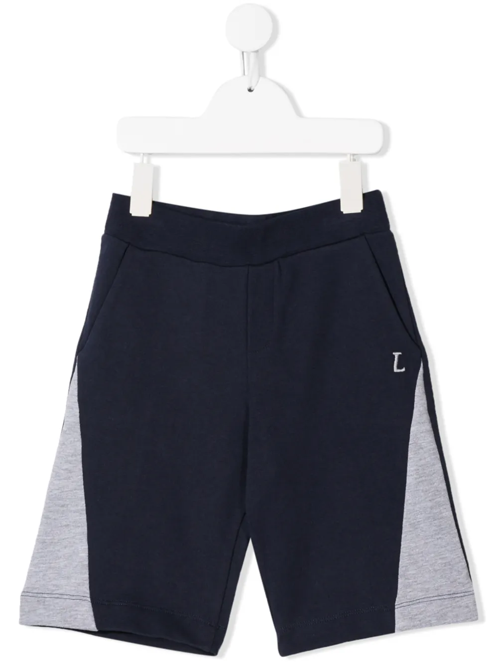 

Lanvin Enfant colour block track shorts - Blue