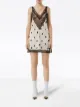 Burberry Lace Panel Animal Print Slip Dress