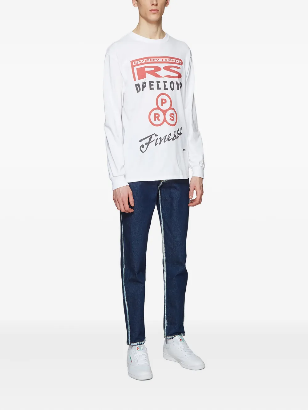 Pressure graphic-print long sleeve T-shirt - Bianco