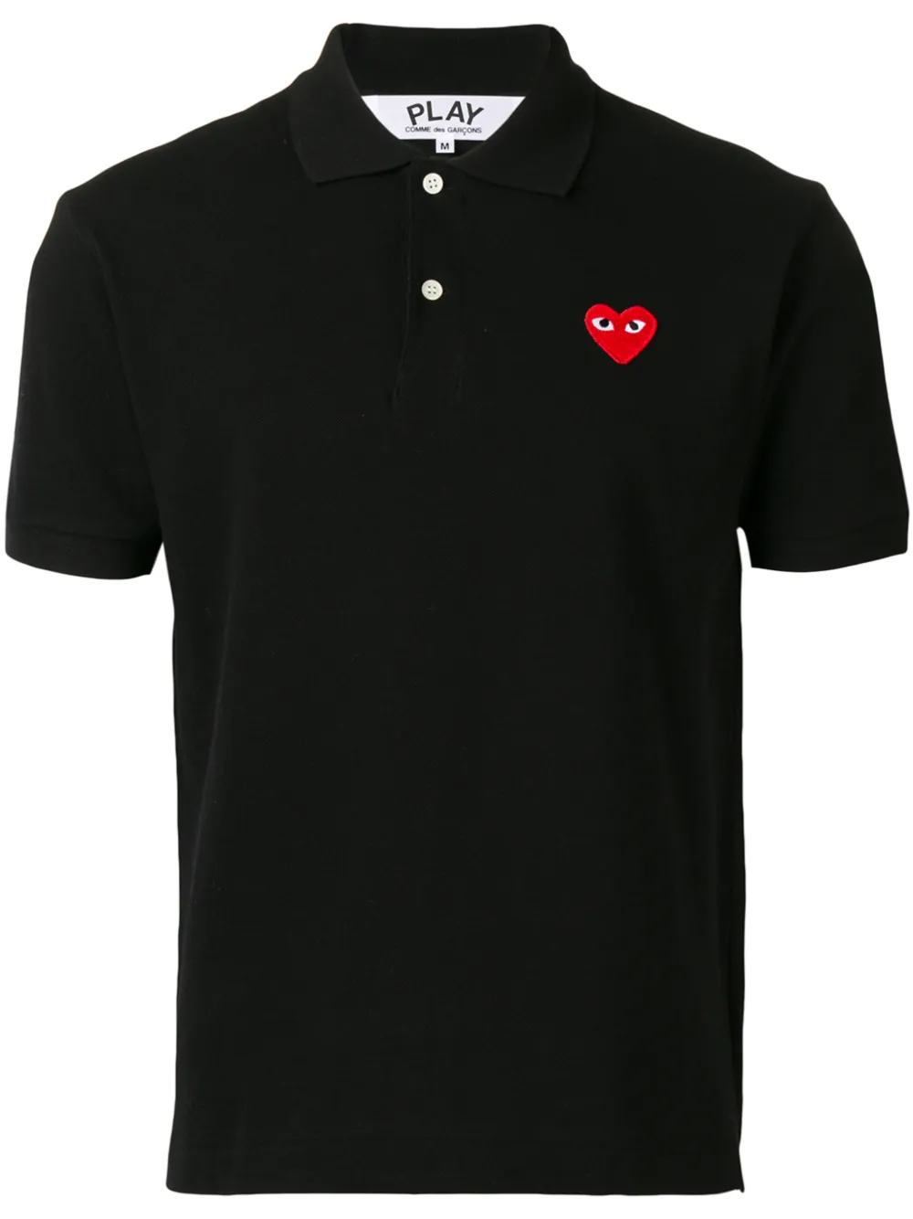 Comme Des Garçons Play Poloshirt met logo Zwart