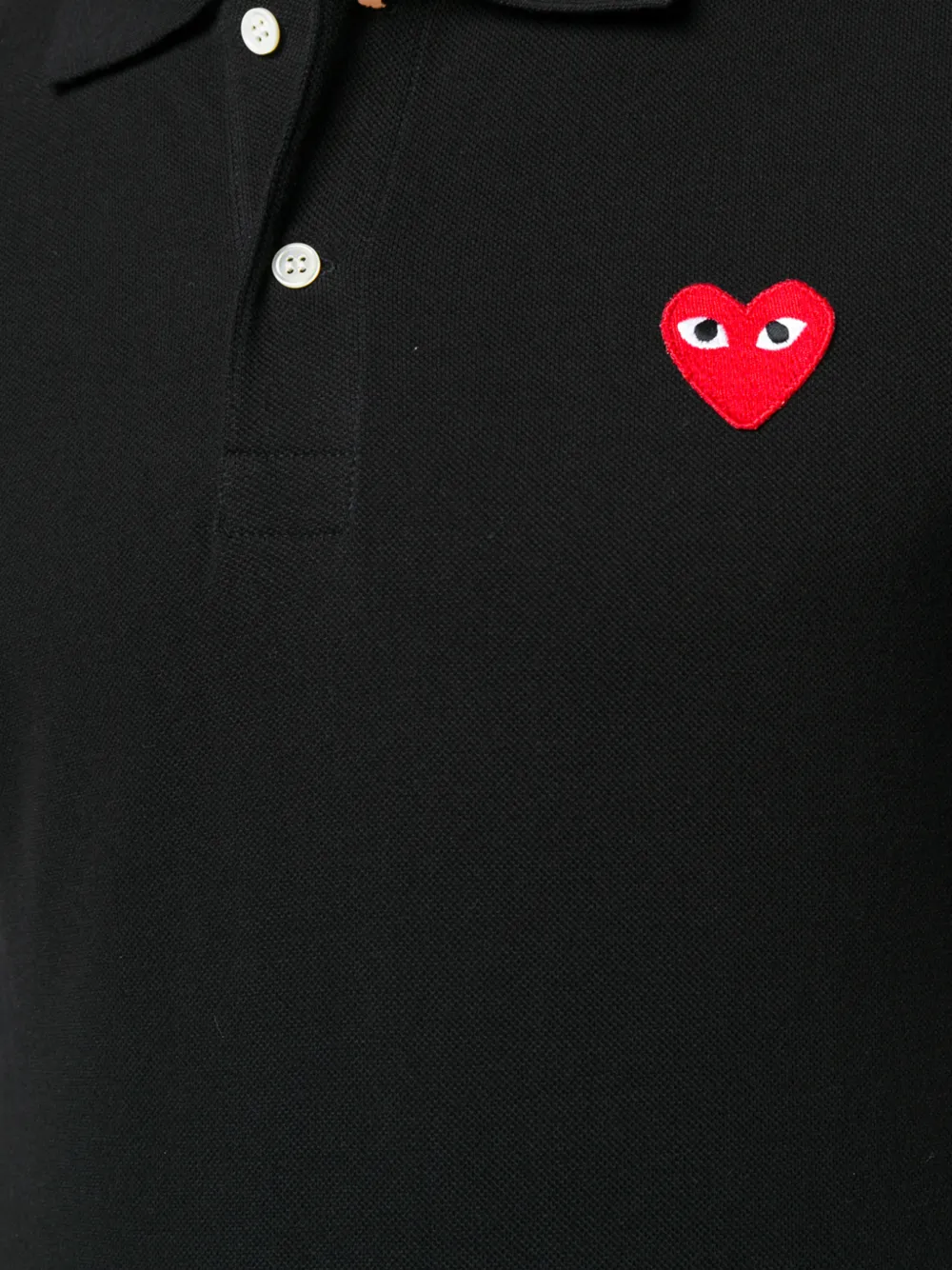 Comme Des Garçons Play Poloshirt met logo Zwart