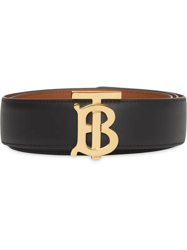 reversible monogram motif leather belt