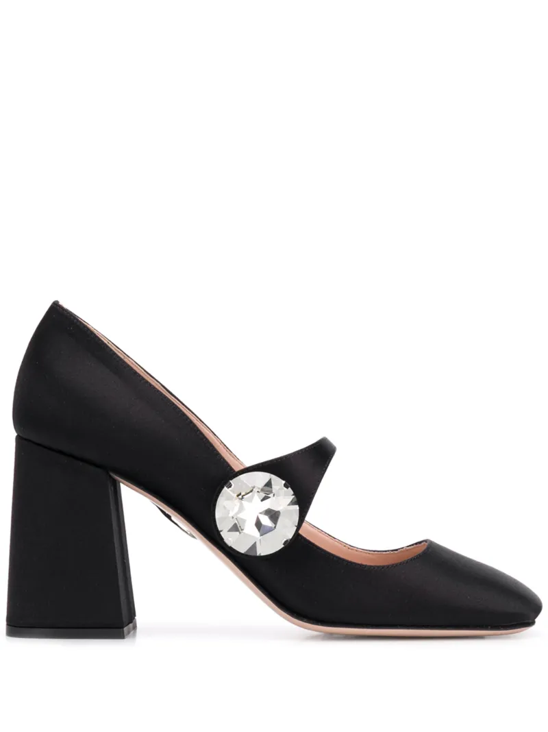 Miu Miu атласные туфли-лодочки Мэри Джейн