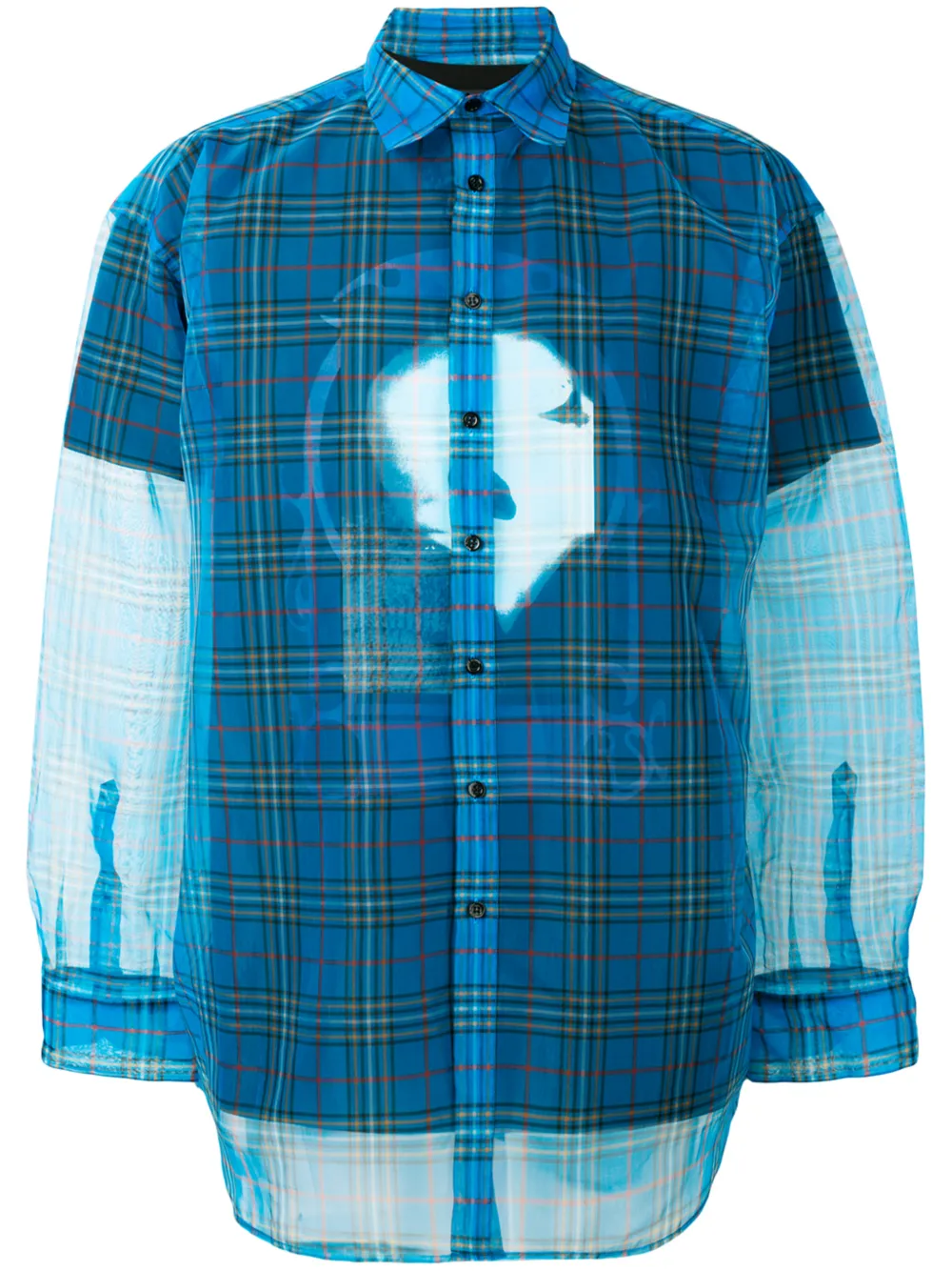 Raf Simons Tops RAF SIMONS KARIERTES OVERSIZED-HEMD - BLAU